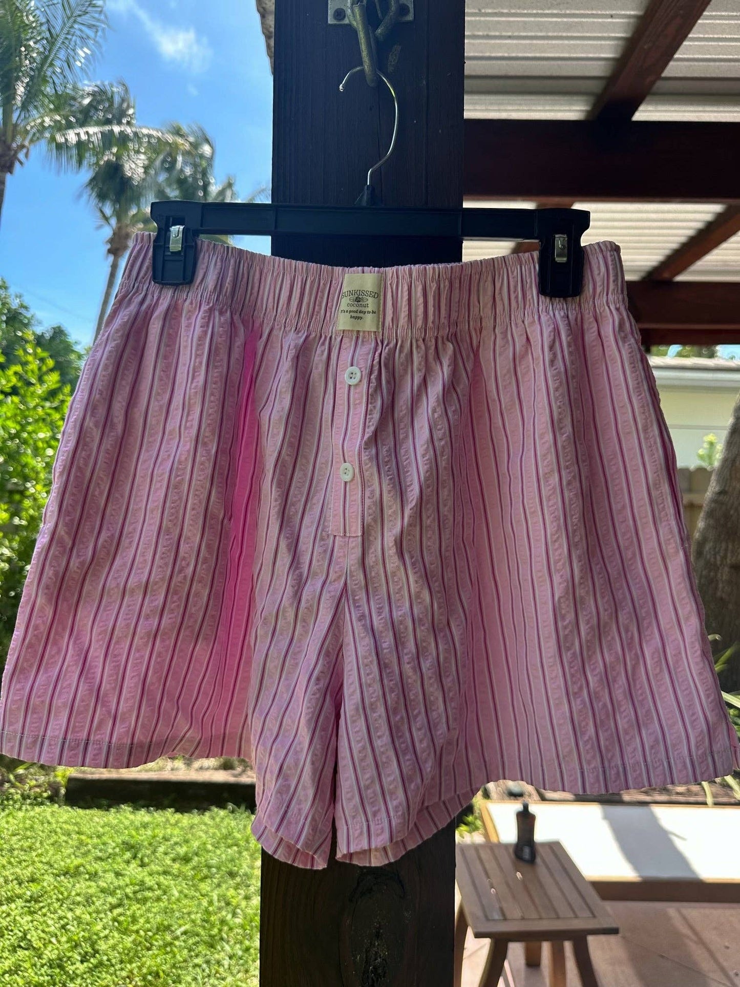 Everyday Boxer Shorts - Pink/Pink Halo Stripes