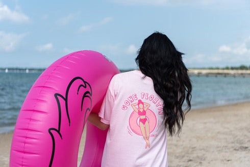 Pink Tube Gone Floatin Tee - Pink