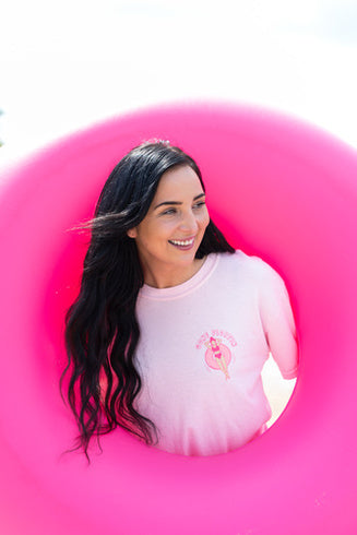 Pink Tube Gone Floatin Tee - Pink