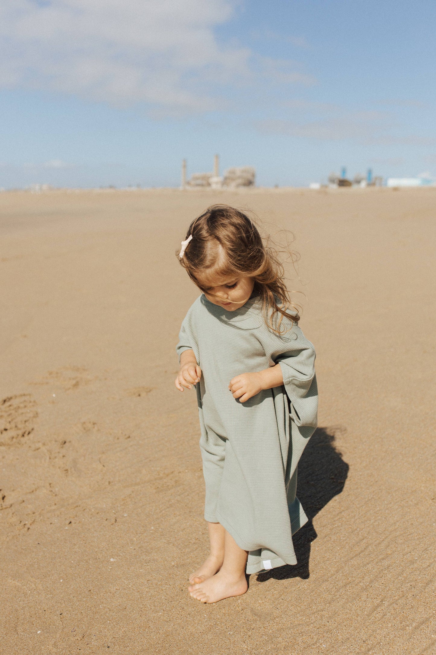 Kids Waffle Beach Poncho