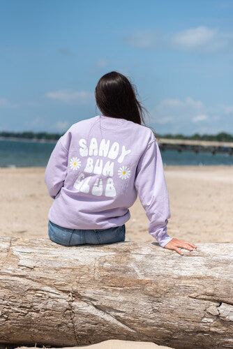 Sandy Bum Club Vintage Fleece Crew - Lilac