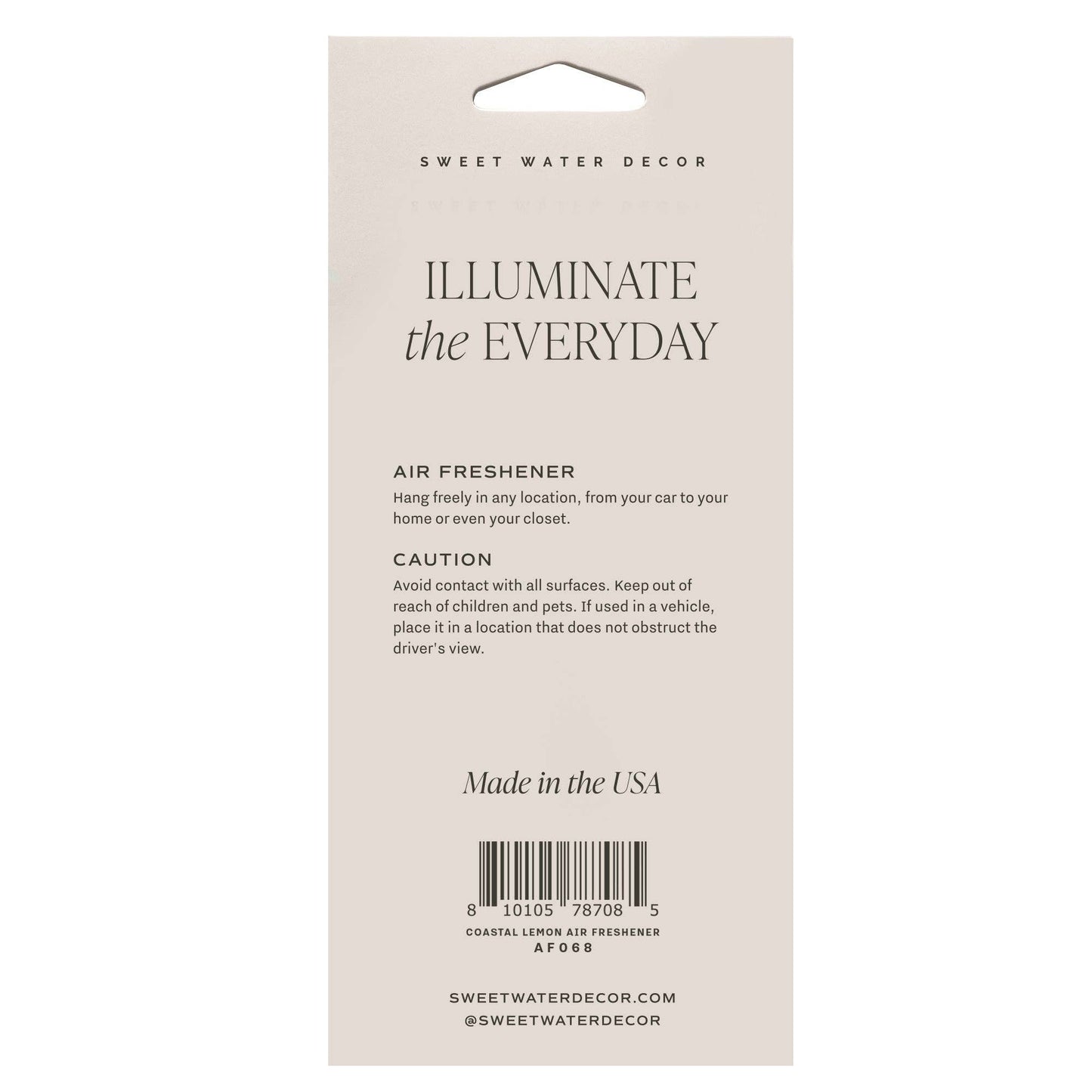 Hanging Air Freshener - Coastal Lemon