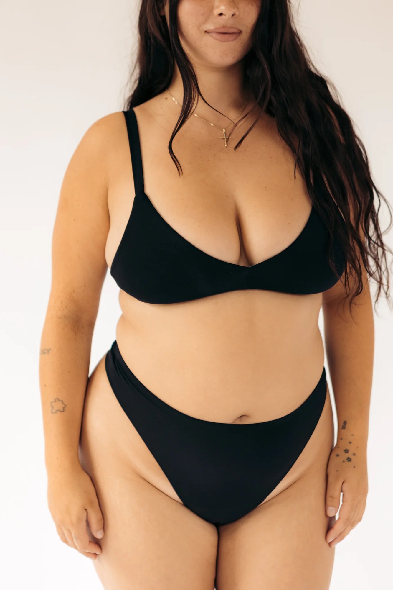 Seamless High Rise Thong - Black