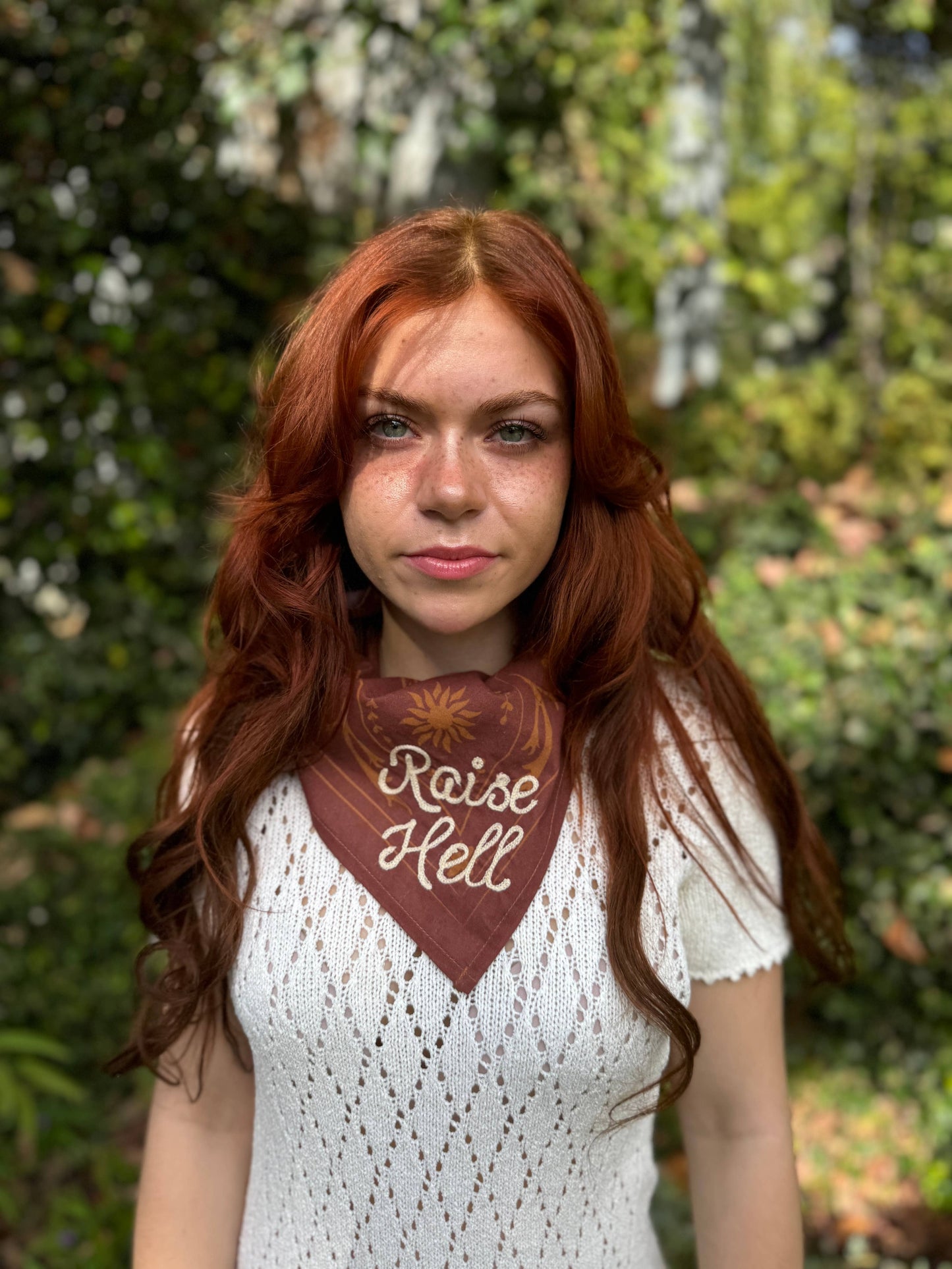 Raise Hell Bandana (organic cotton, wild rag, western style)