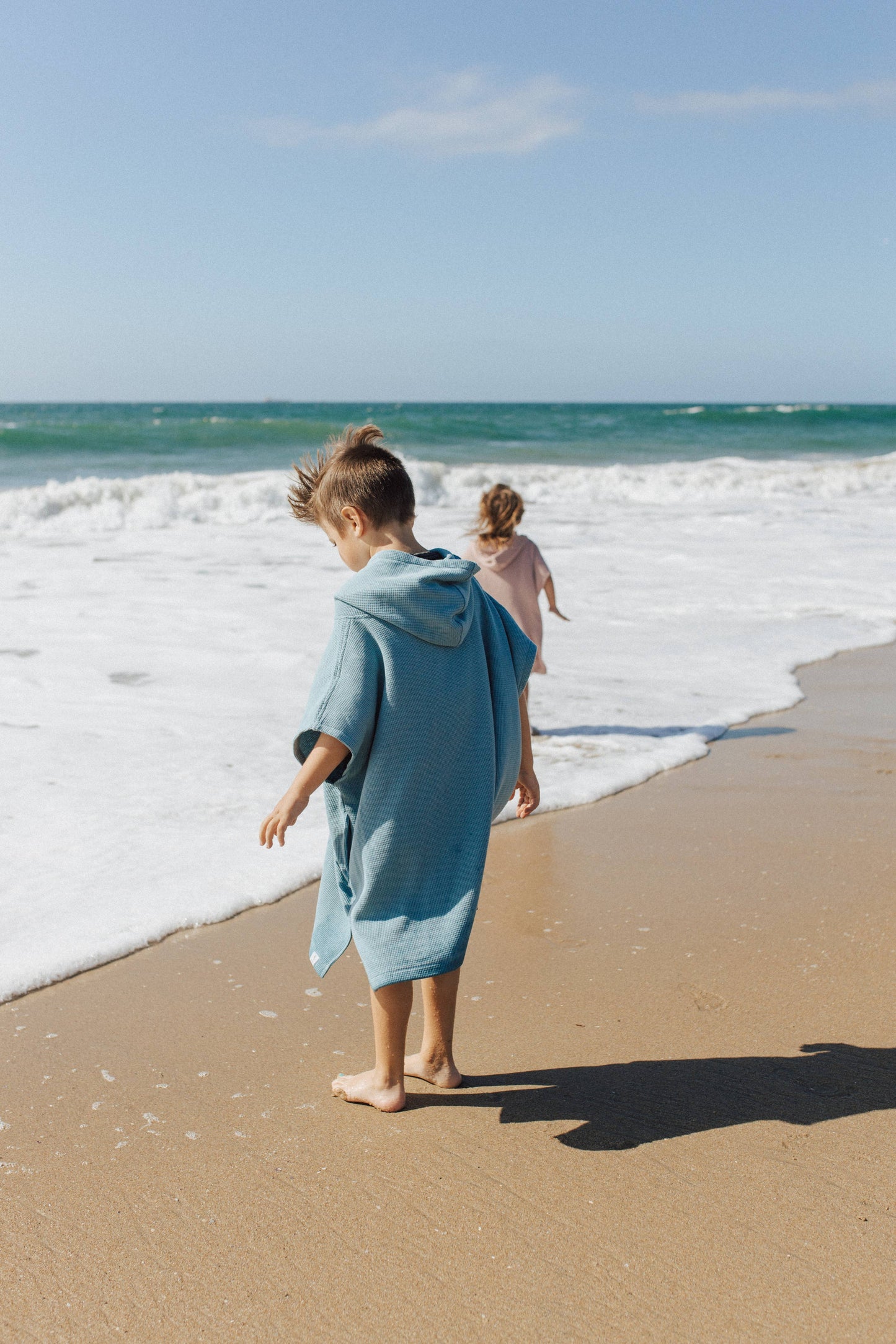 Kids Waffle Beach Poncho