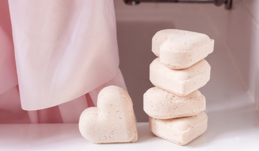 Heart Shaped All Natural Bath Bombs