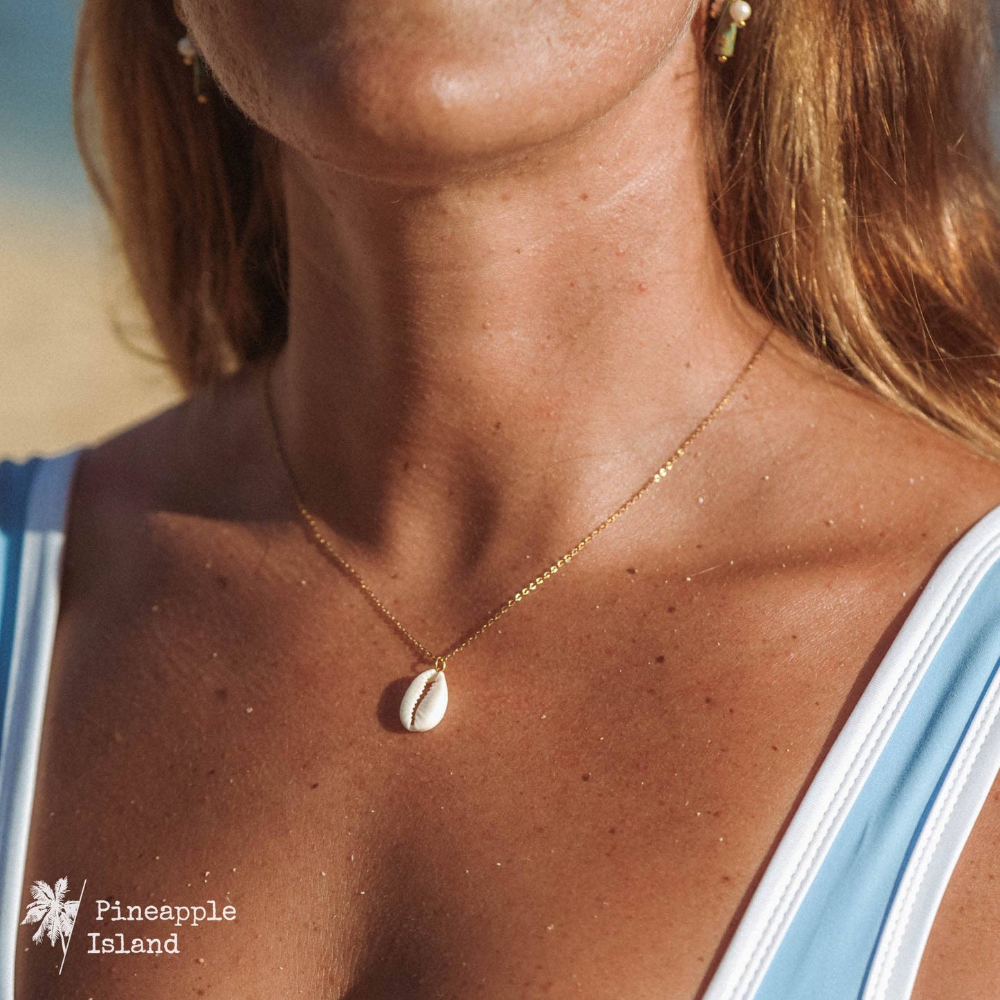 Hideaways Cowrie Shell Necklace by Pineapple Island, Giada Collection