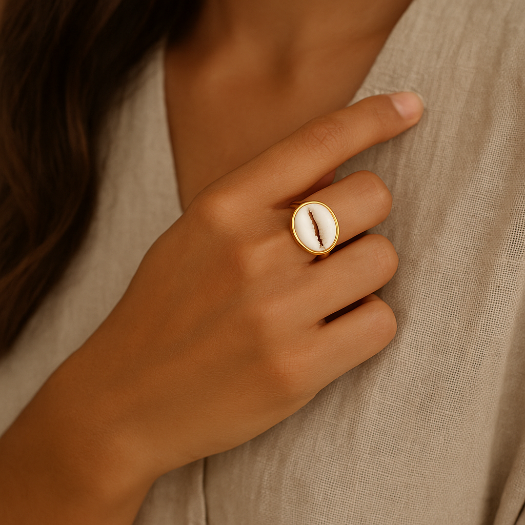 Puka Ring ~ Salty Shells