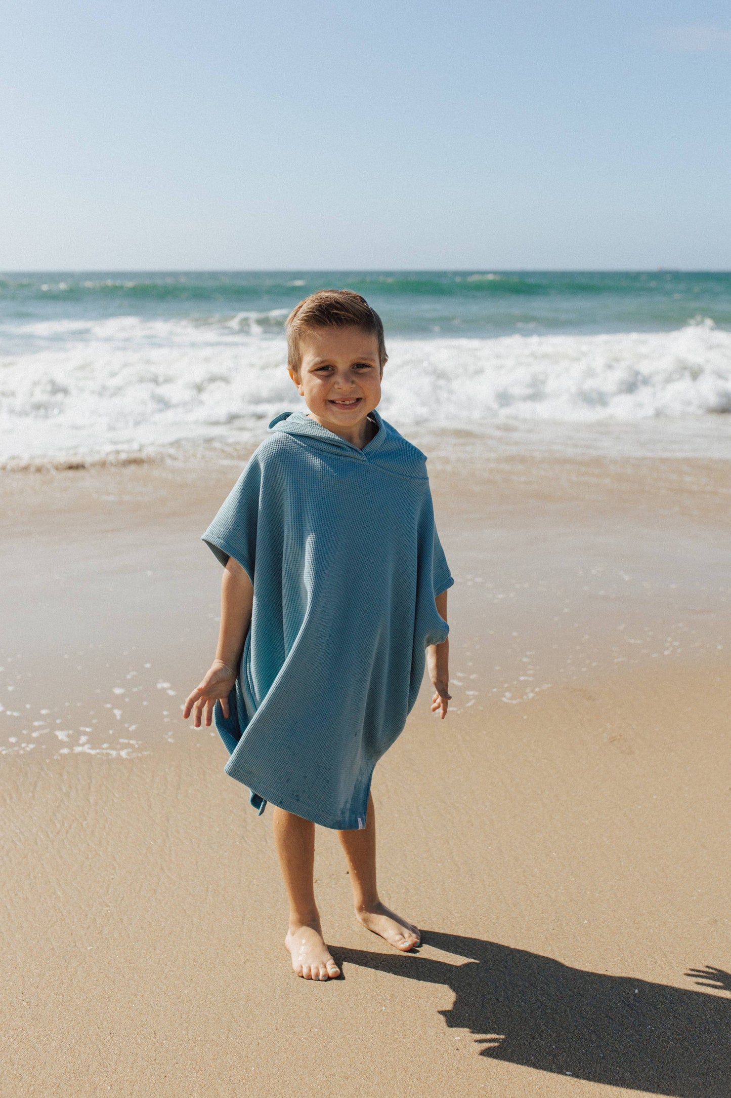 Kids Waffle Beach Poncho
