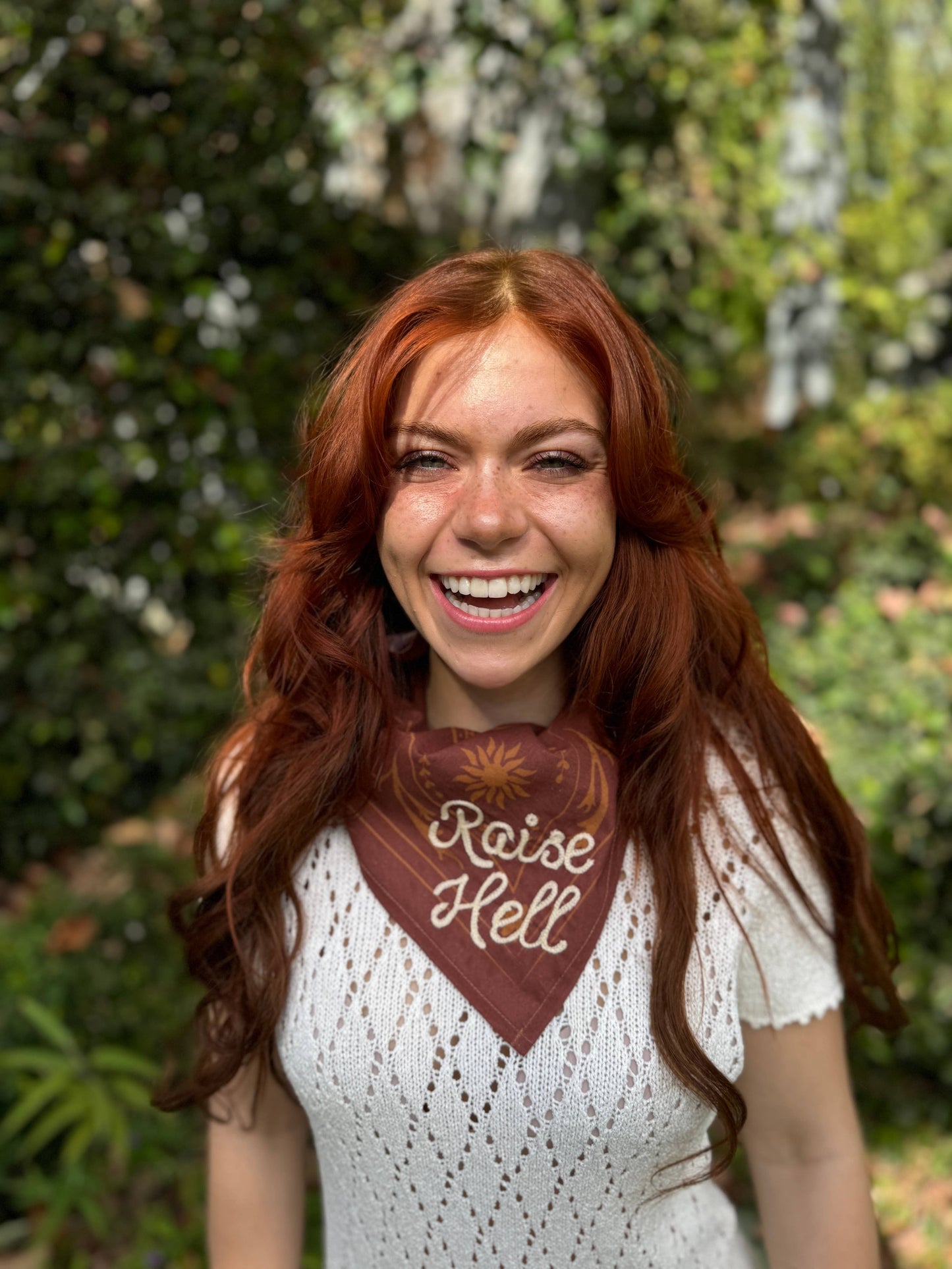 Raise Hell Bandana (organic cotton, wild rag, western style)