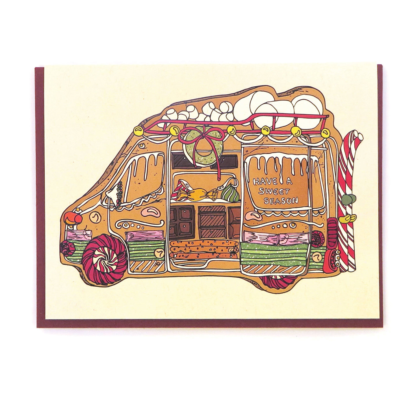 Gingerbread Camper Van Card