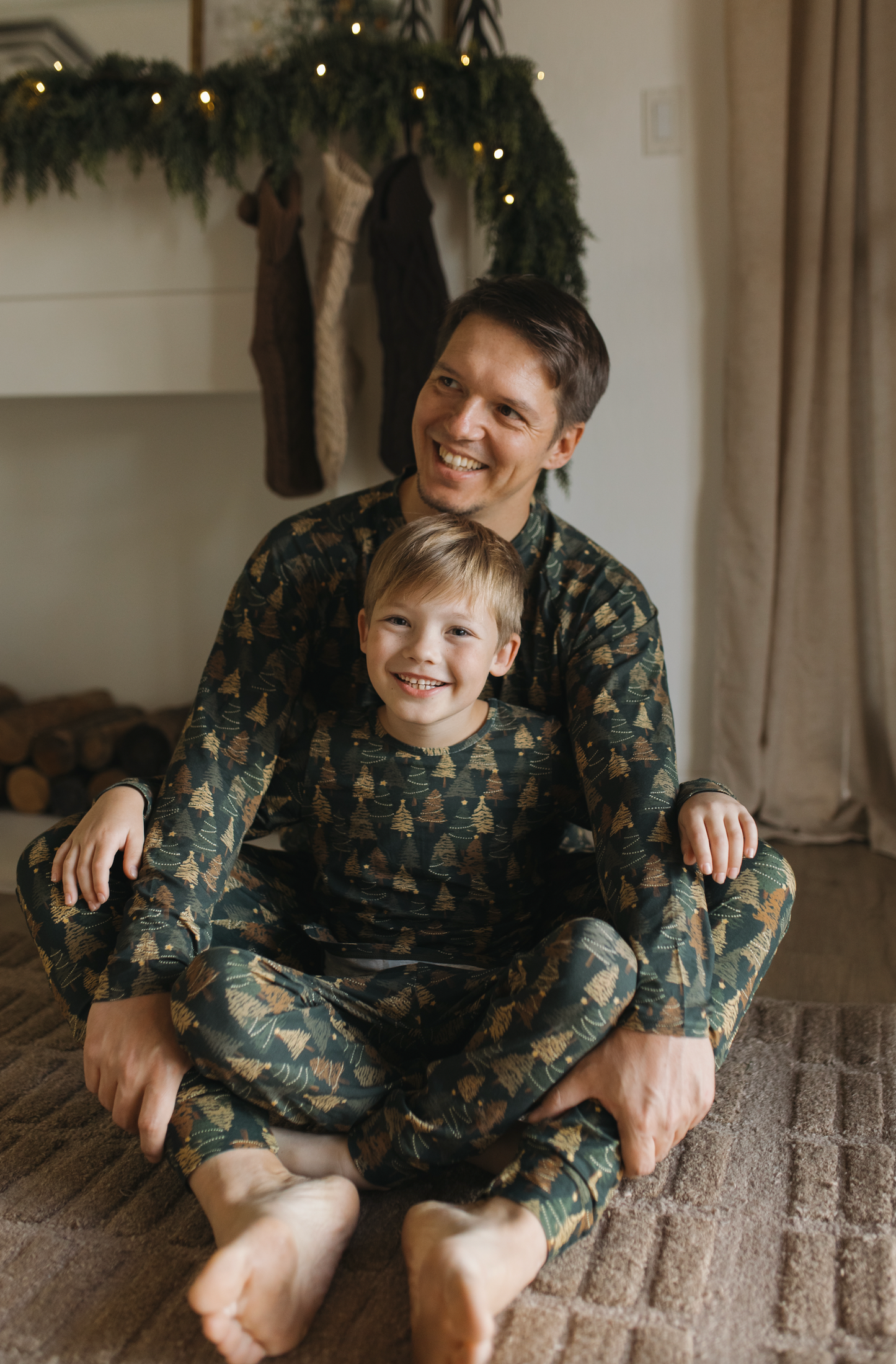 Holiday Bamboo Children's Two Piece Set - Evergreen Glow