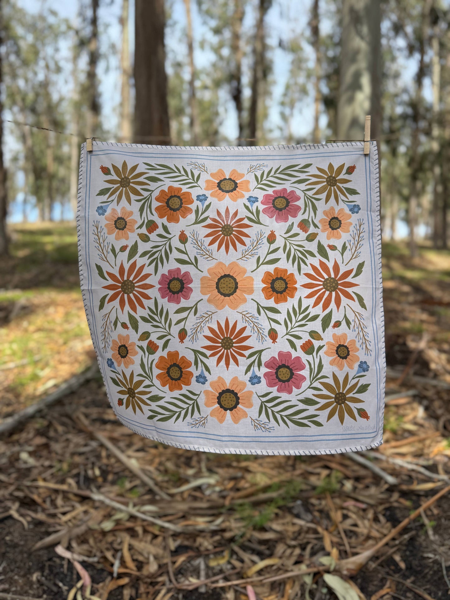 The Wilder Miller Bandana ( wild rag, embroidered bandana,