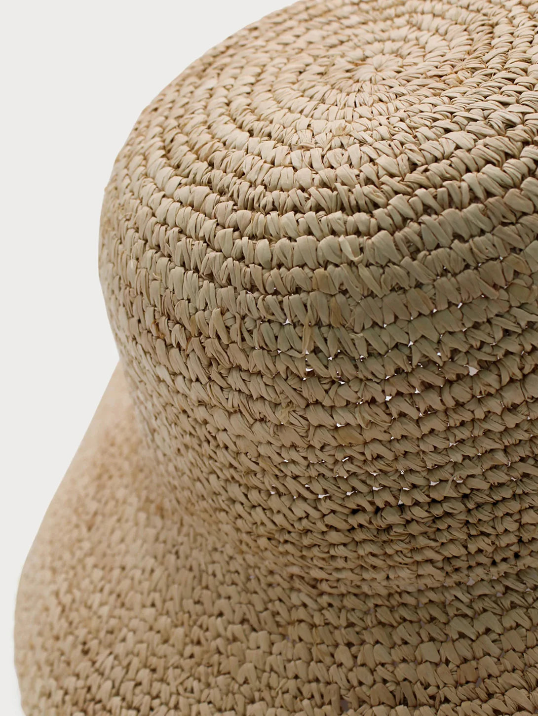 Oodnadatta - Raffia Crochet Bucket Hat - Natural