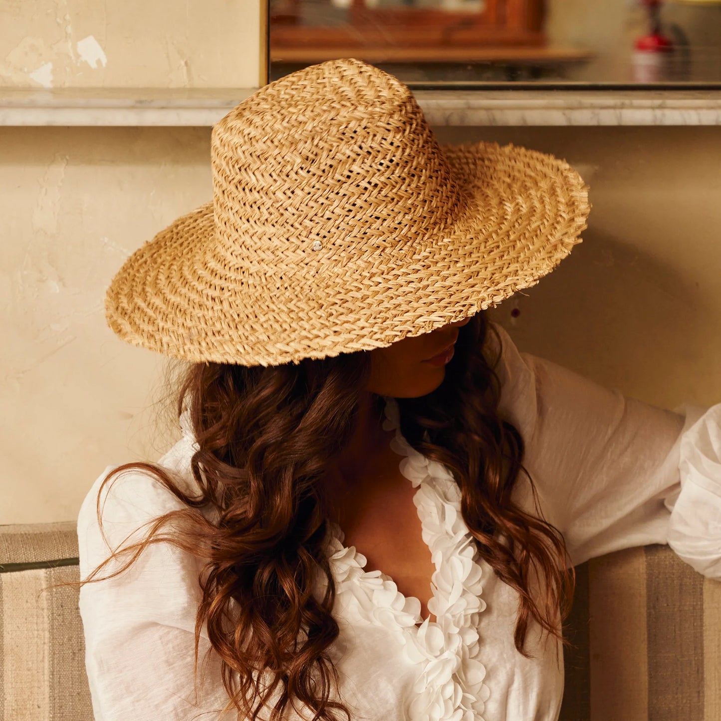 Nerida - Raffia Hat - Natural Brim