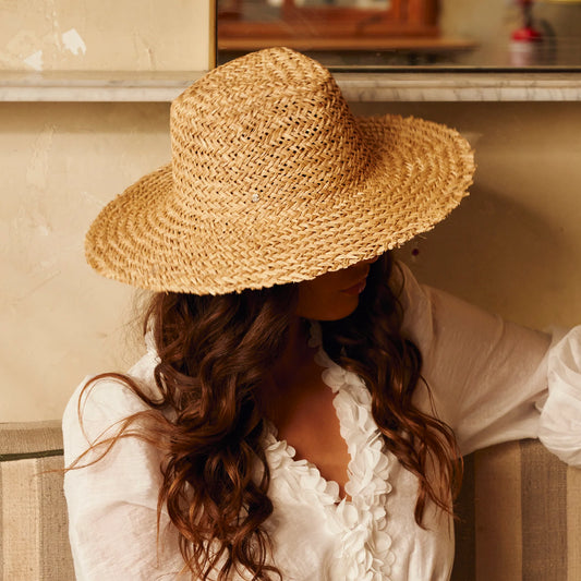 Nerida - Raffia Hat - Natural Brim