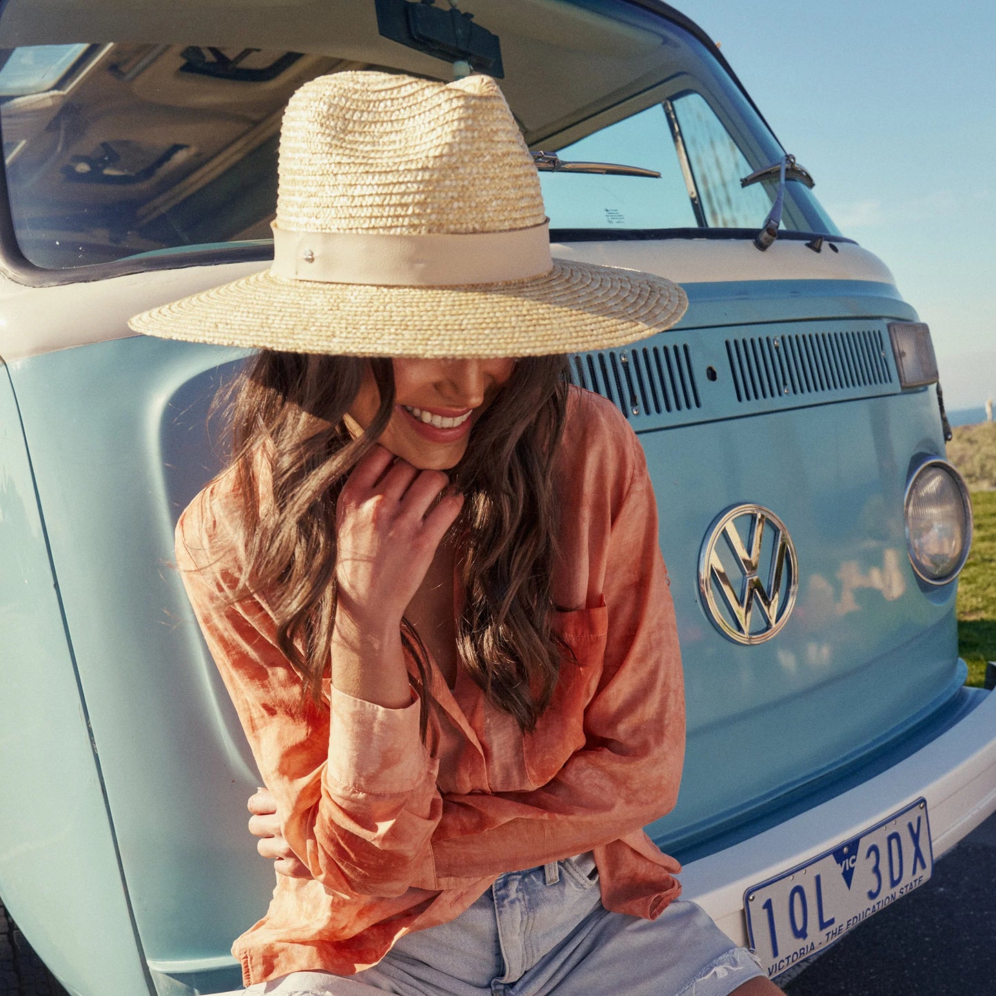 Zana - Straw Fedora - White