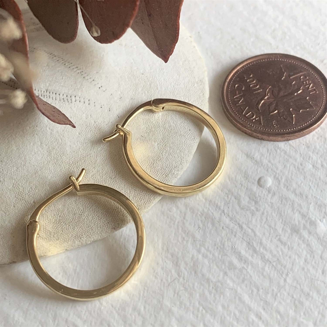 Acropolis 18mm Hoop Earrings in Gold Vermeil