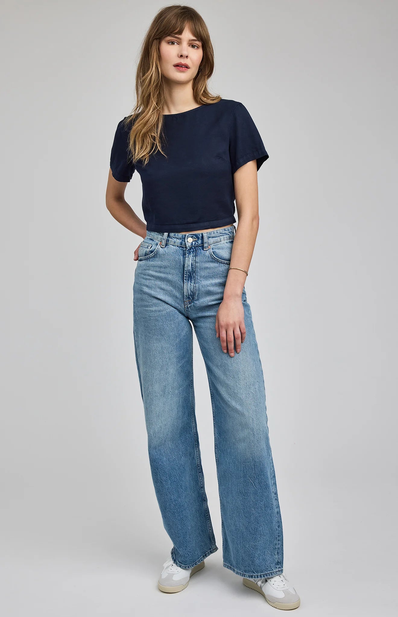 Alessandra Top - Washed Navy