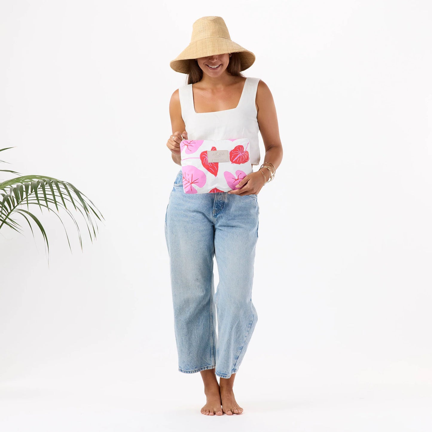 Anthurium Mid Pouch - Sweetheart