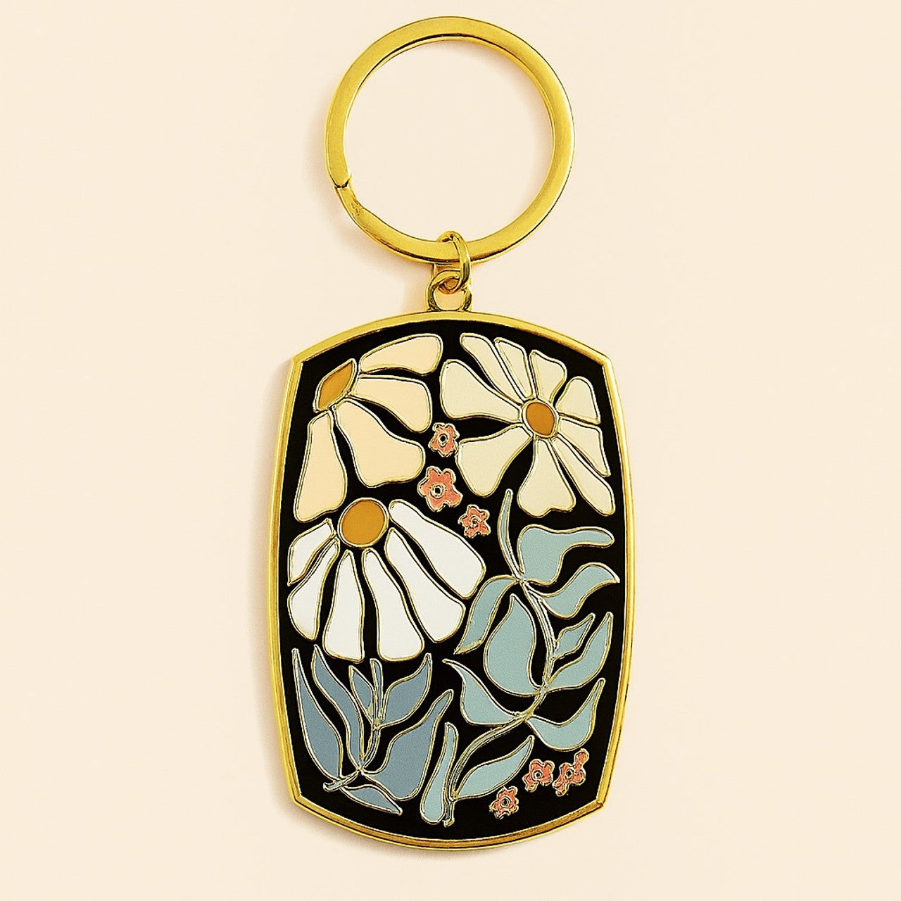 Astrid Floral Enamel Keychain