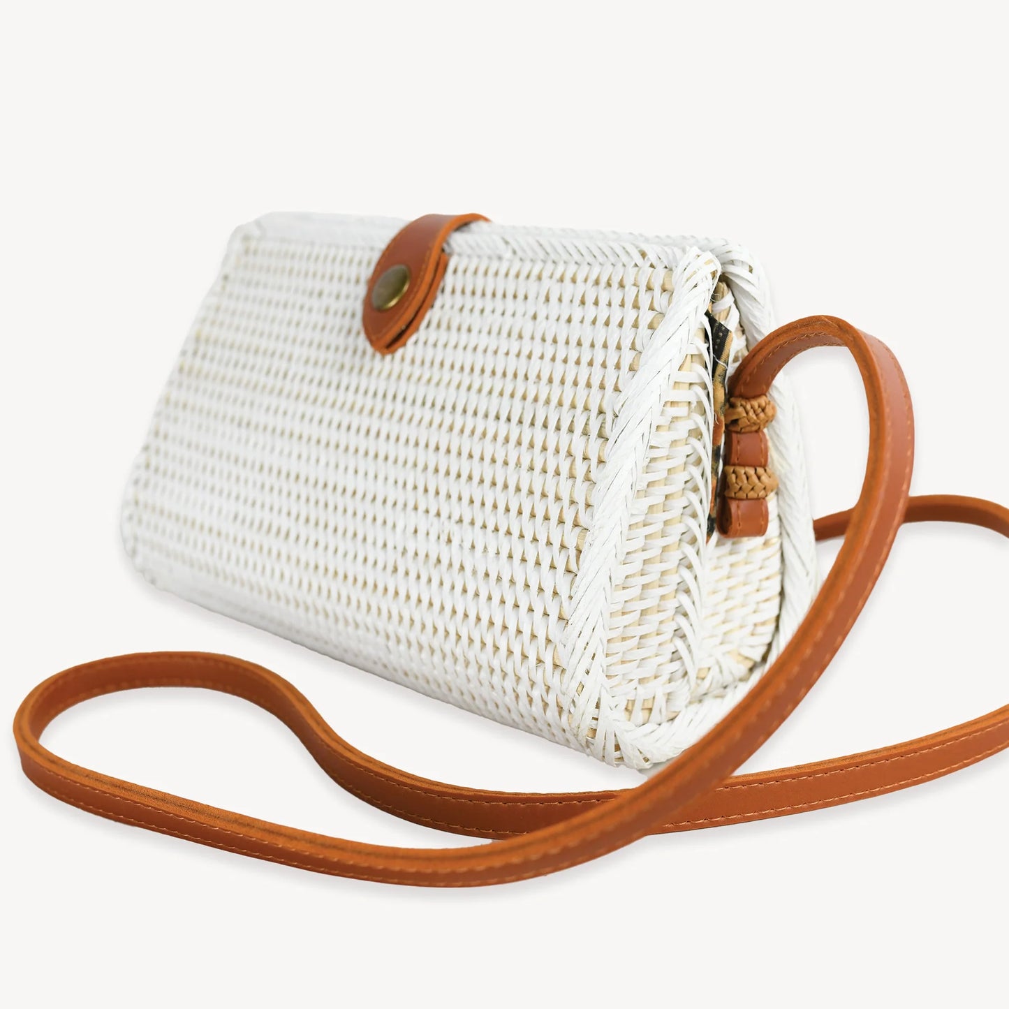 Bali Bag - Crossbody Top Clasp - White