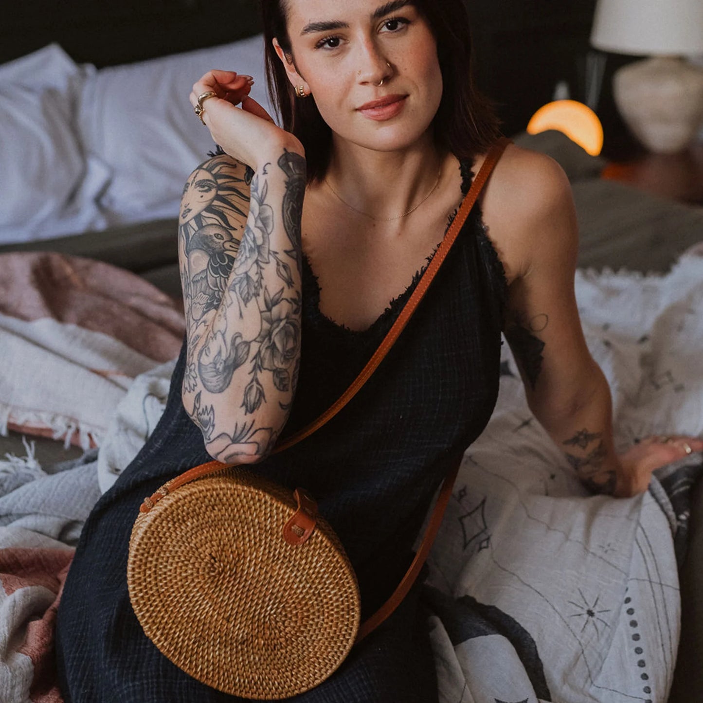 Bali Bag - Oval - Caramel