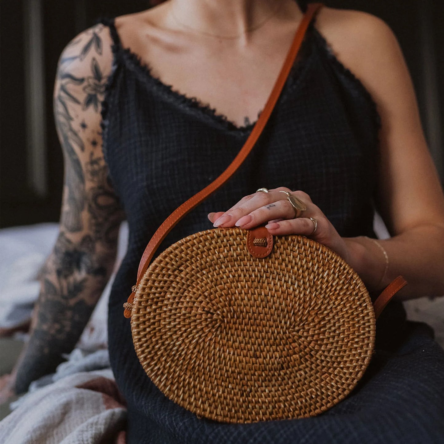 Bali Bag - Oval - Caramel