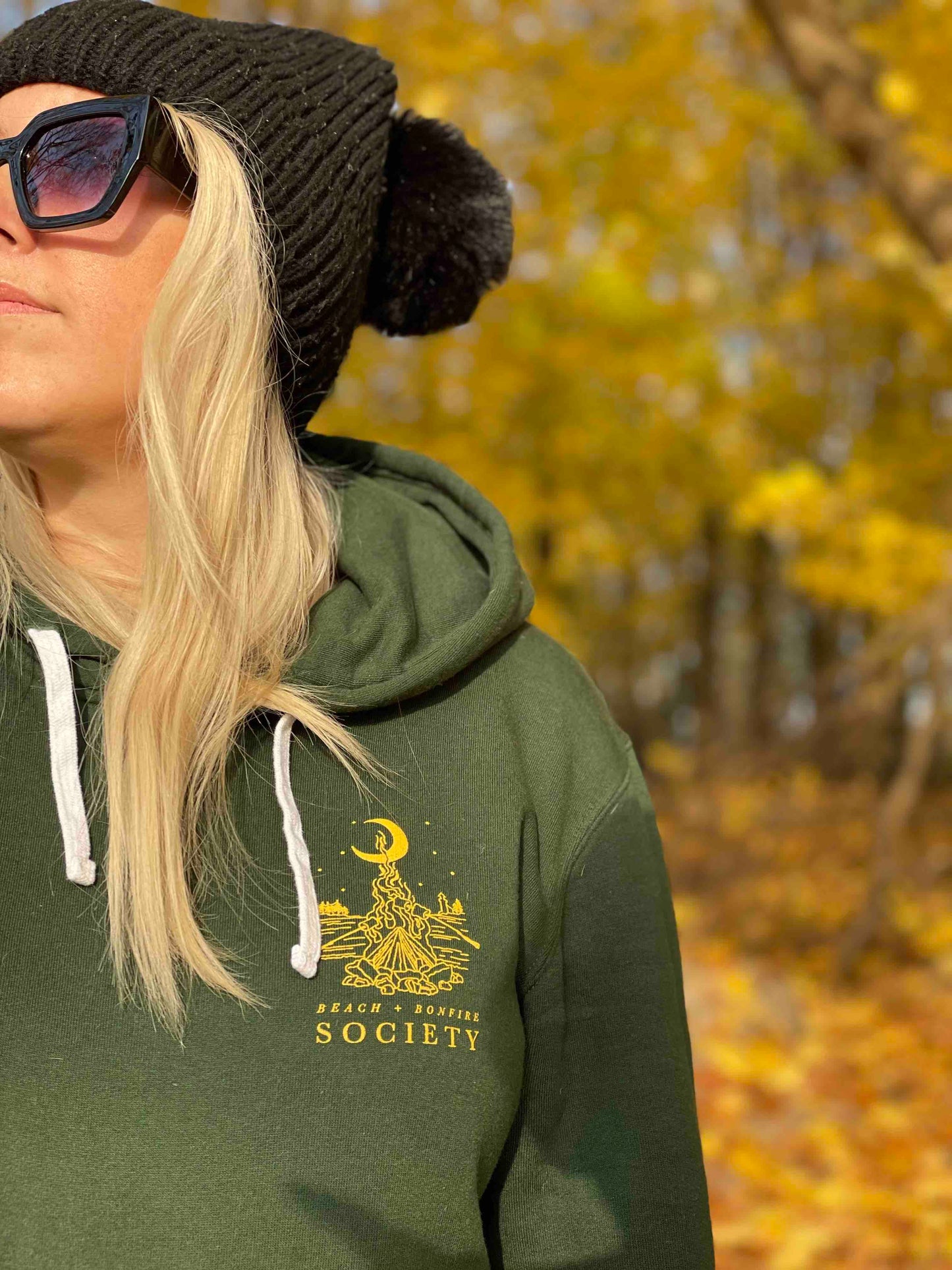 Beach Bonfire Society Bamboo Fleece Hoodie - Forest
