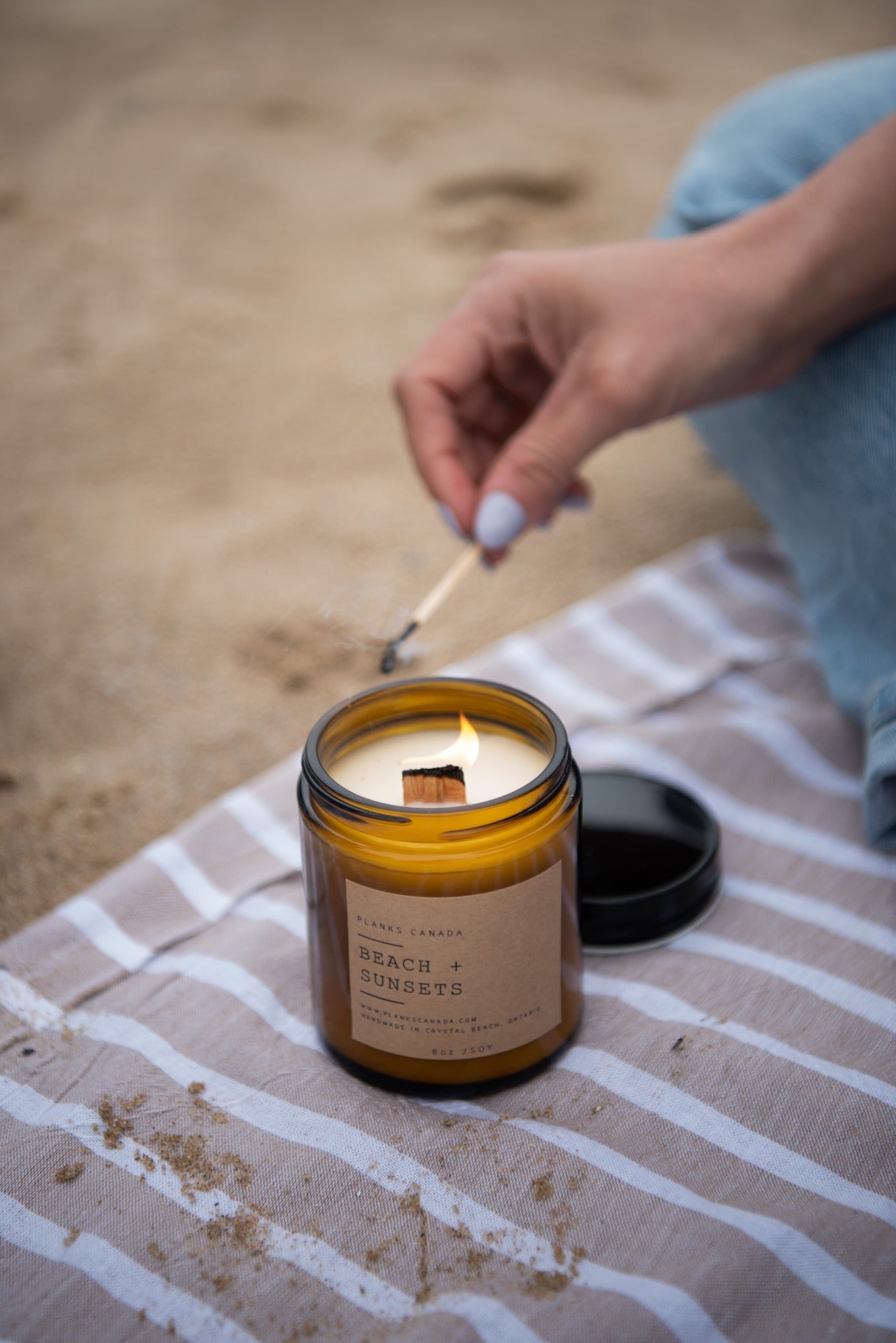 Beach Sunset - Wood Wick Soy Candle