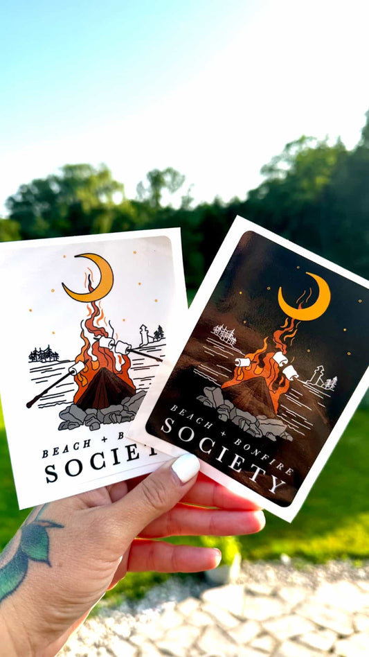Beach + Bonfire Society Sticker - Rectangle