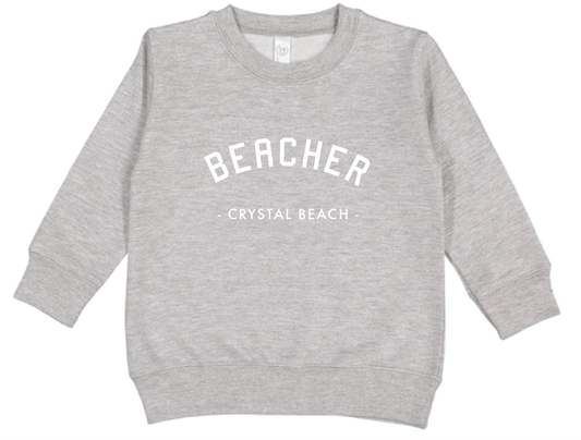 Beacher Kids Fleece Crewneck - Heather Grey