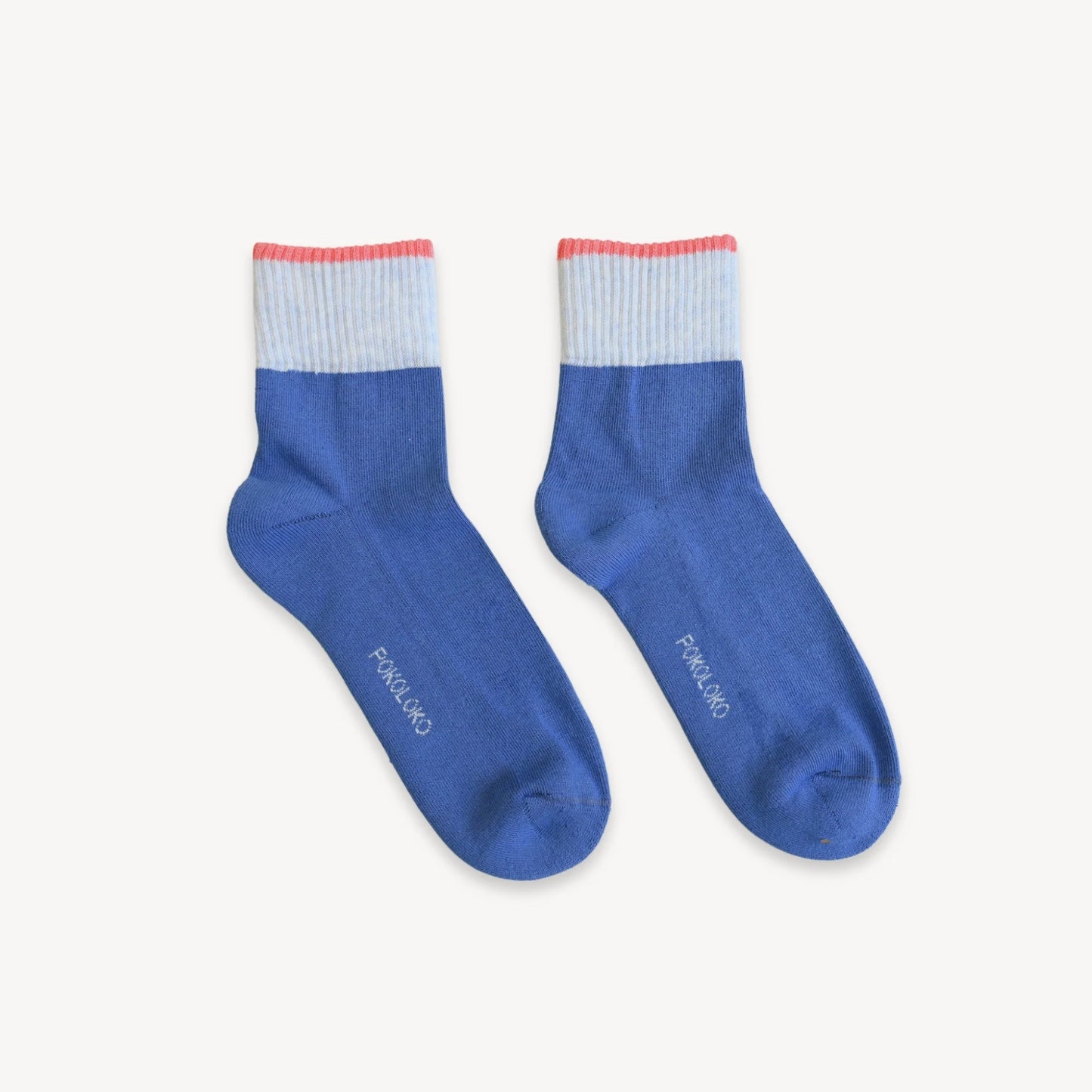 Block Pima Socks - Freshwater