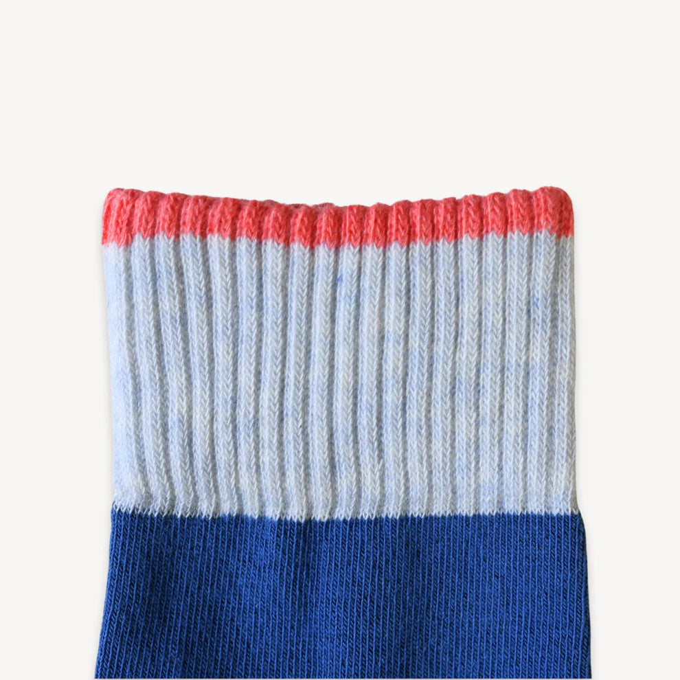 Block Pima Socks - Freshwater