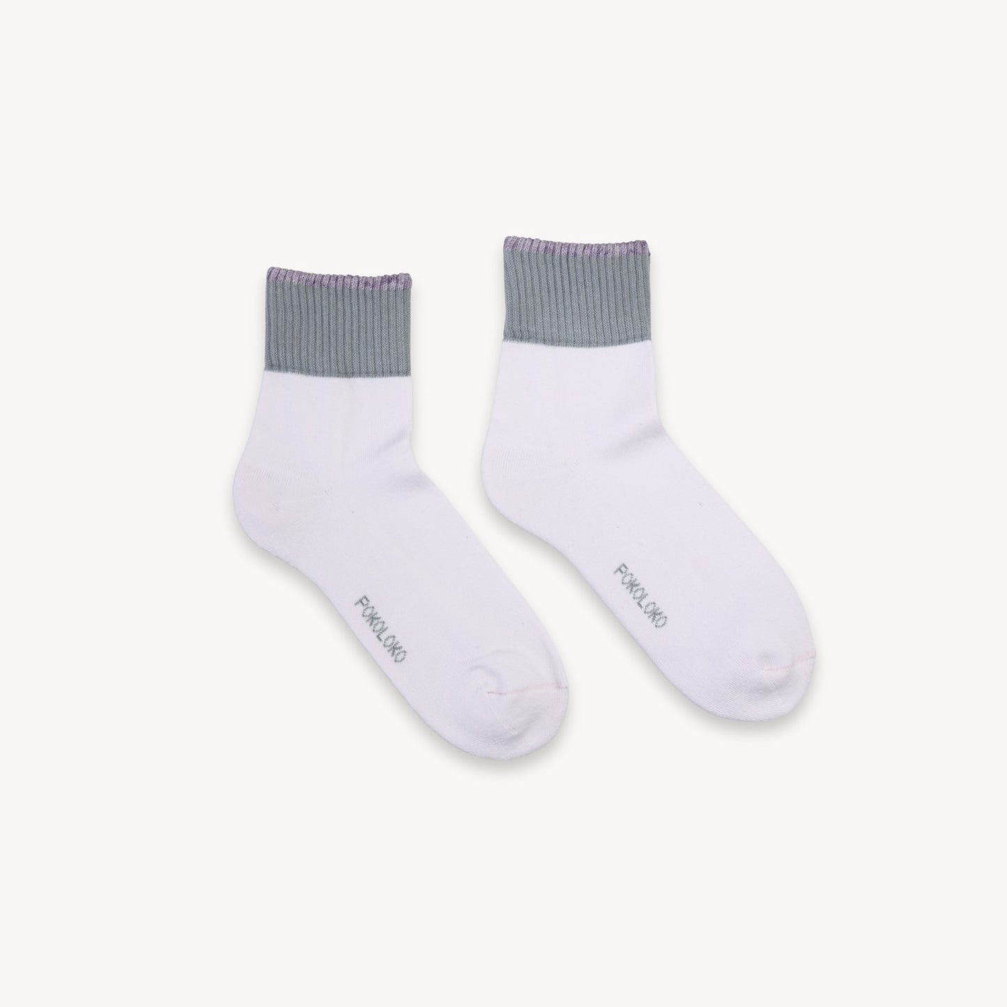 Block Pima Socks - Pink Lemonade