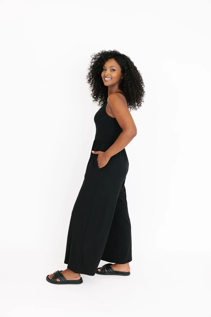 Camille Romper - Midnight Black