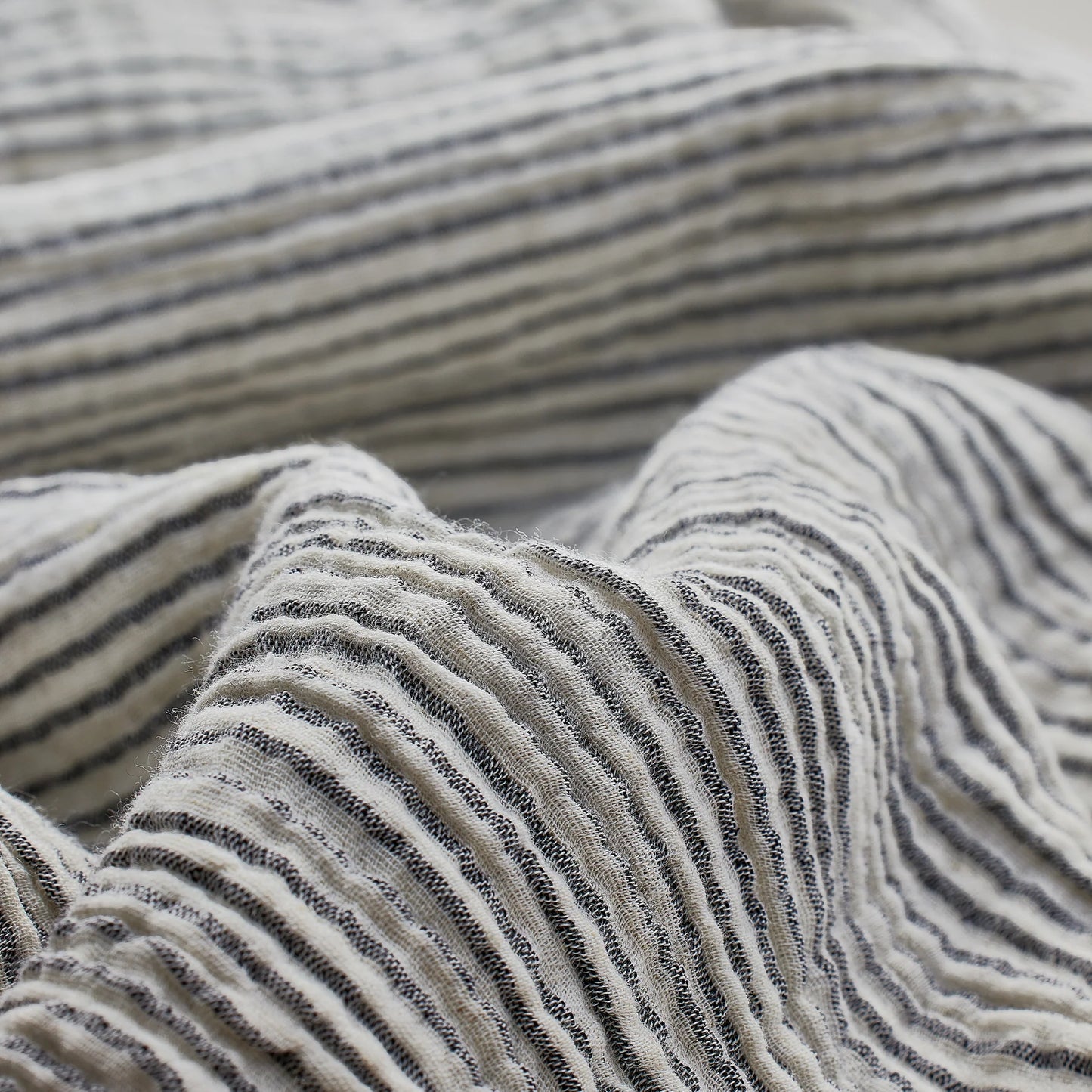 Crinkle Cotton Shorts - Striped