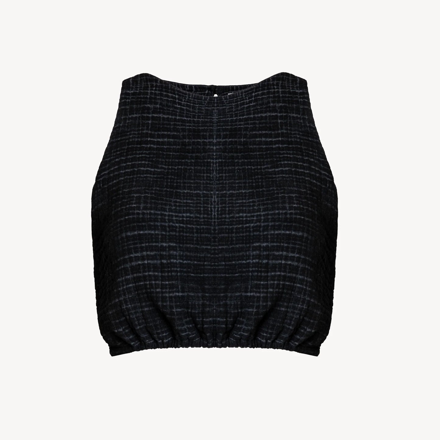 Crinkle Keyhole Tank - One-Sized - Black