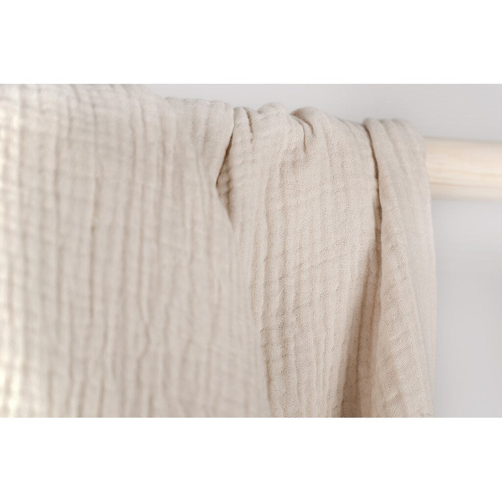 Crinkle Throw - Fawn Beige
