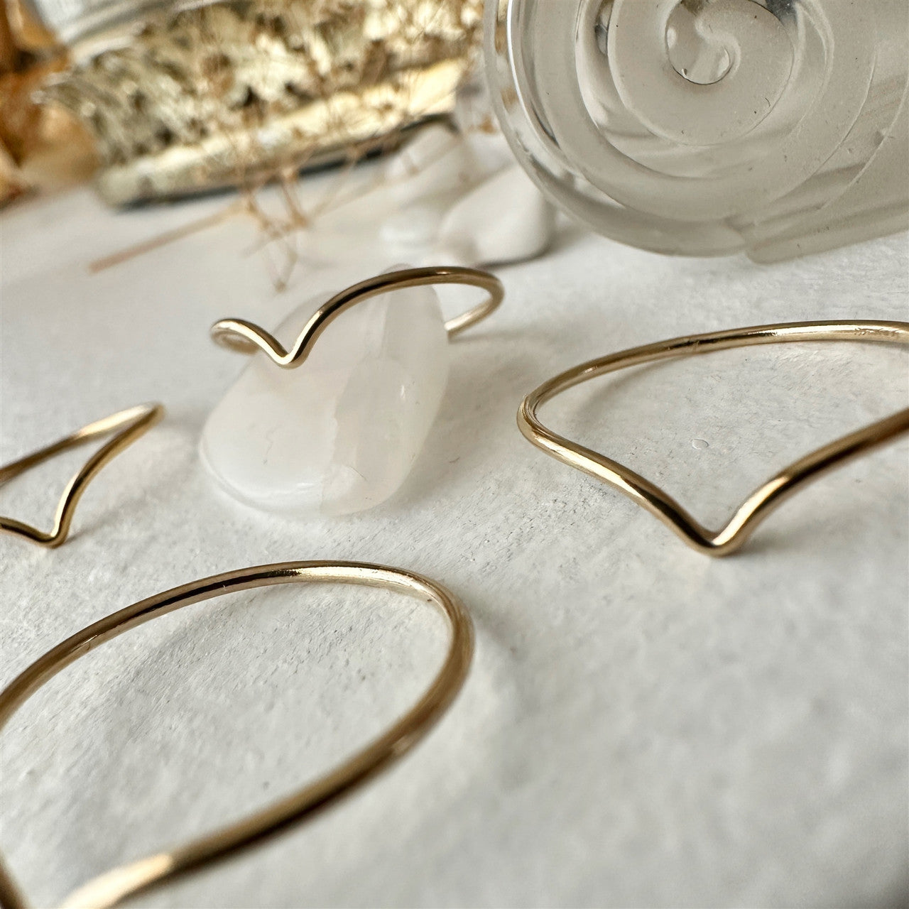Custer Tiny Chevron Ring 14K gold fill