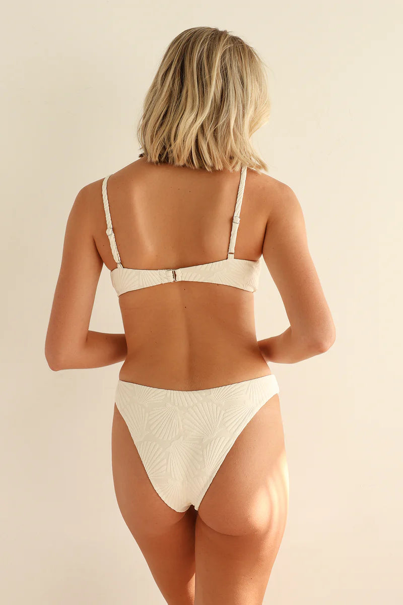 Nocturnal Cheeky Bikini Bottom - Gardenia Seashell