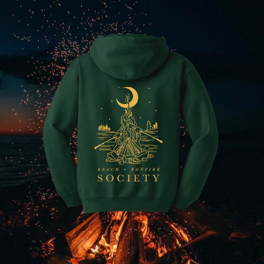 Beach Bonfire Society Bamboo Fleece Hoodie - Forest