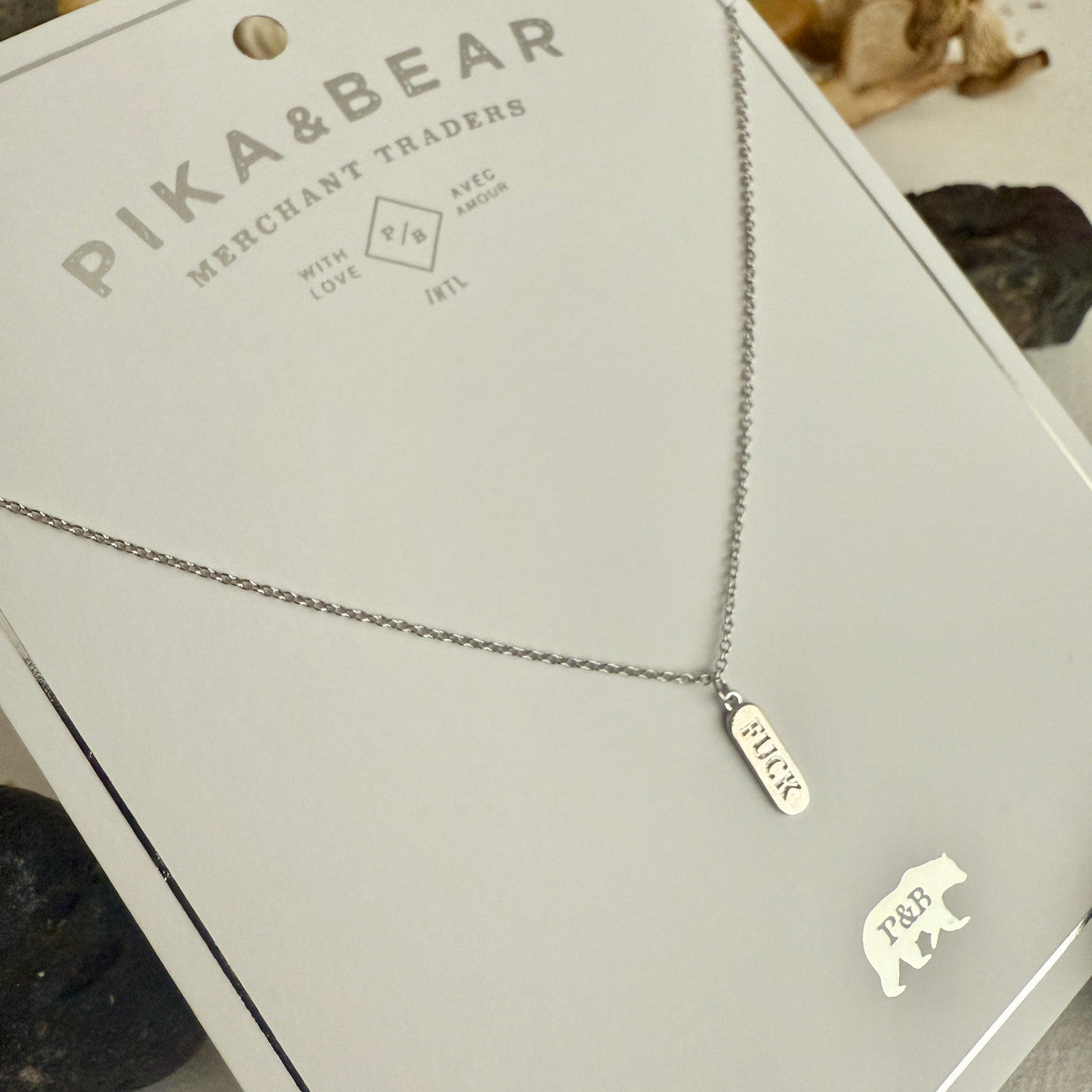 Dire Straits Salty Language Charm Necklace - Silver