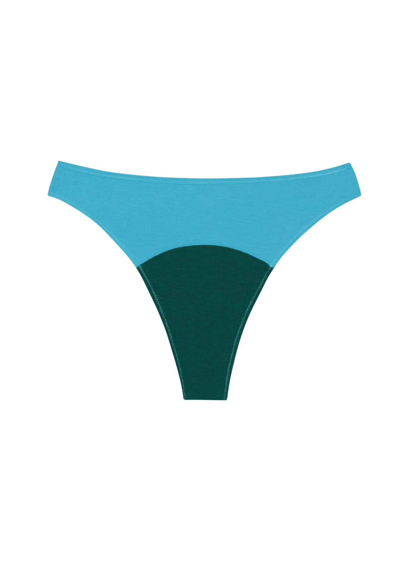 High Rise Thong Mineral Underwear - Electric Blue