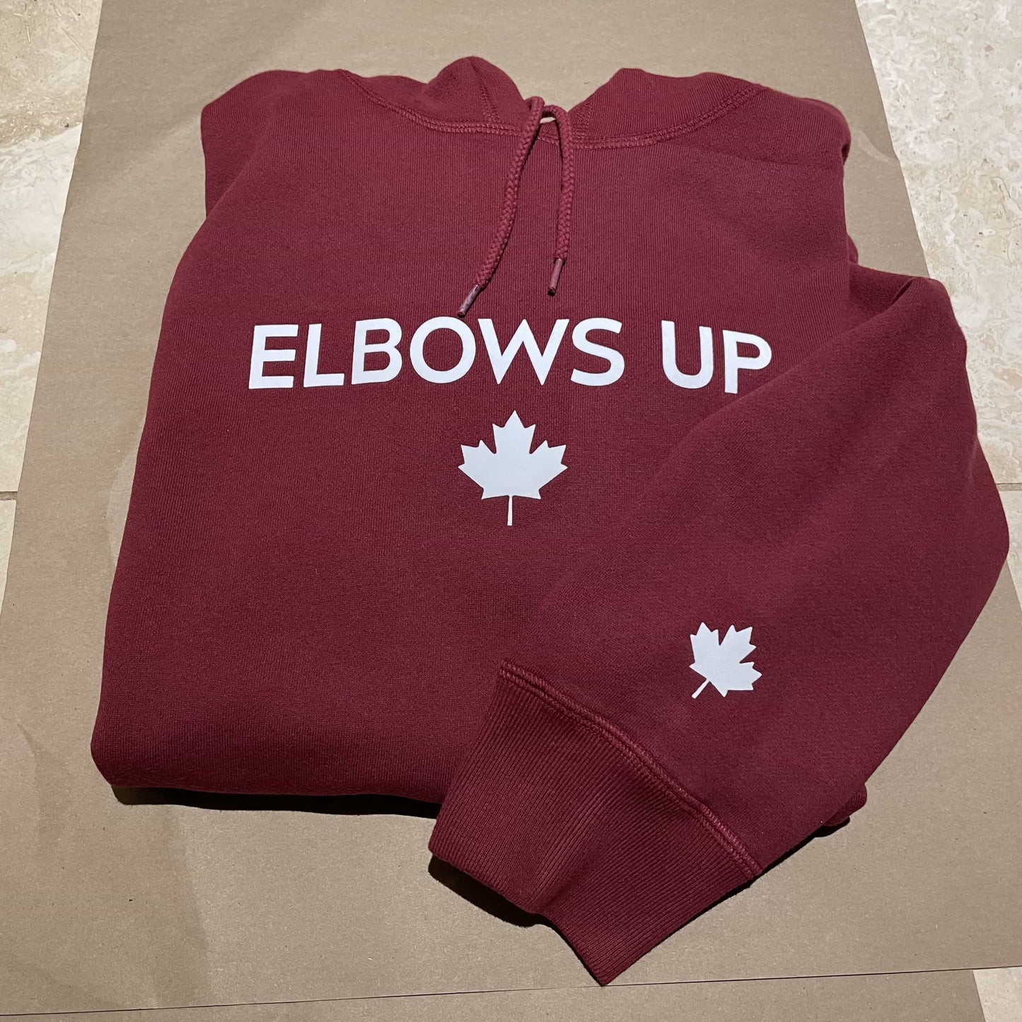 Elbows Up Hoodie - Red