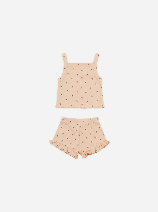 Evie Tank and Shortie Set - Strawberries