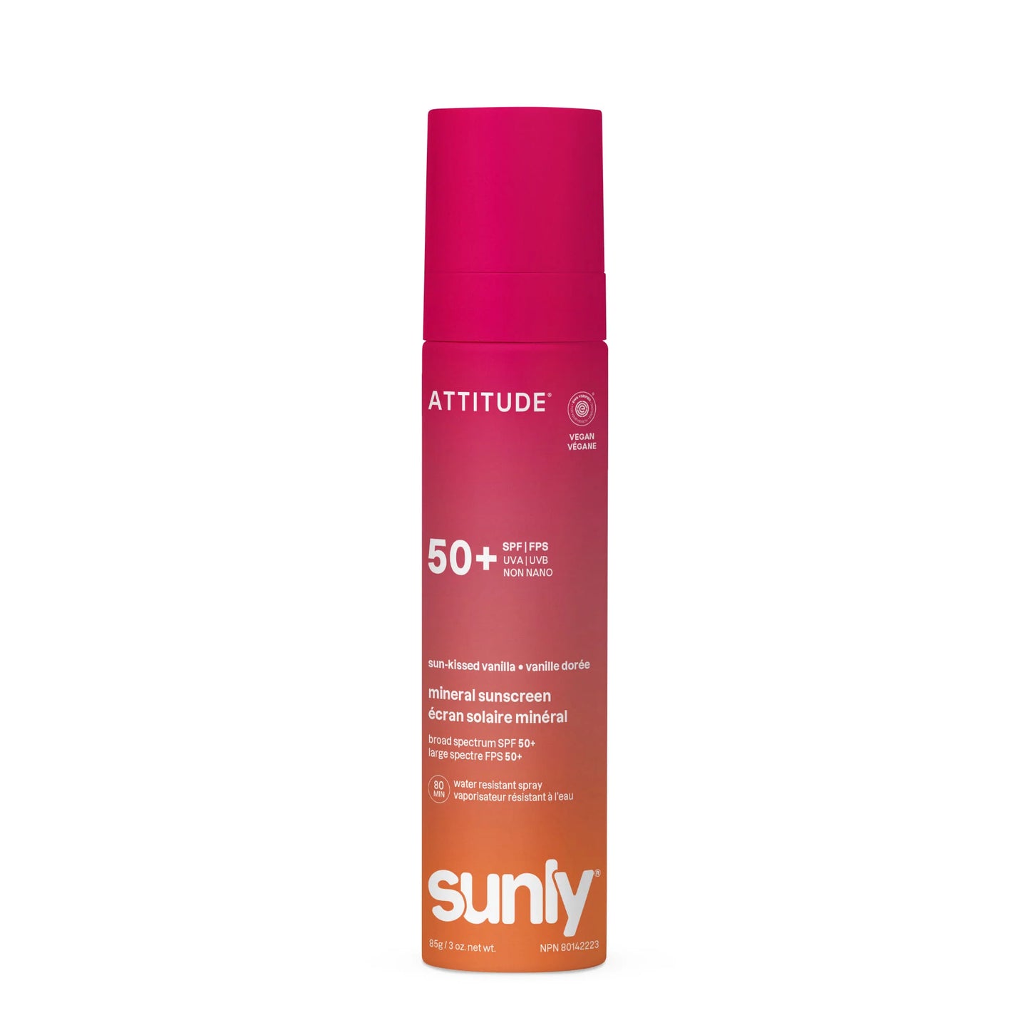 Face & Body Sunscreen Spray - SPF 50 - Sun-Kissed Vanilla