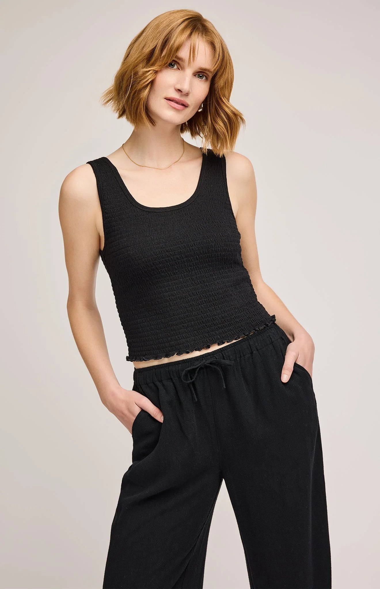 Finley Linen Pant - Black