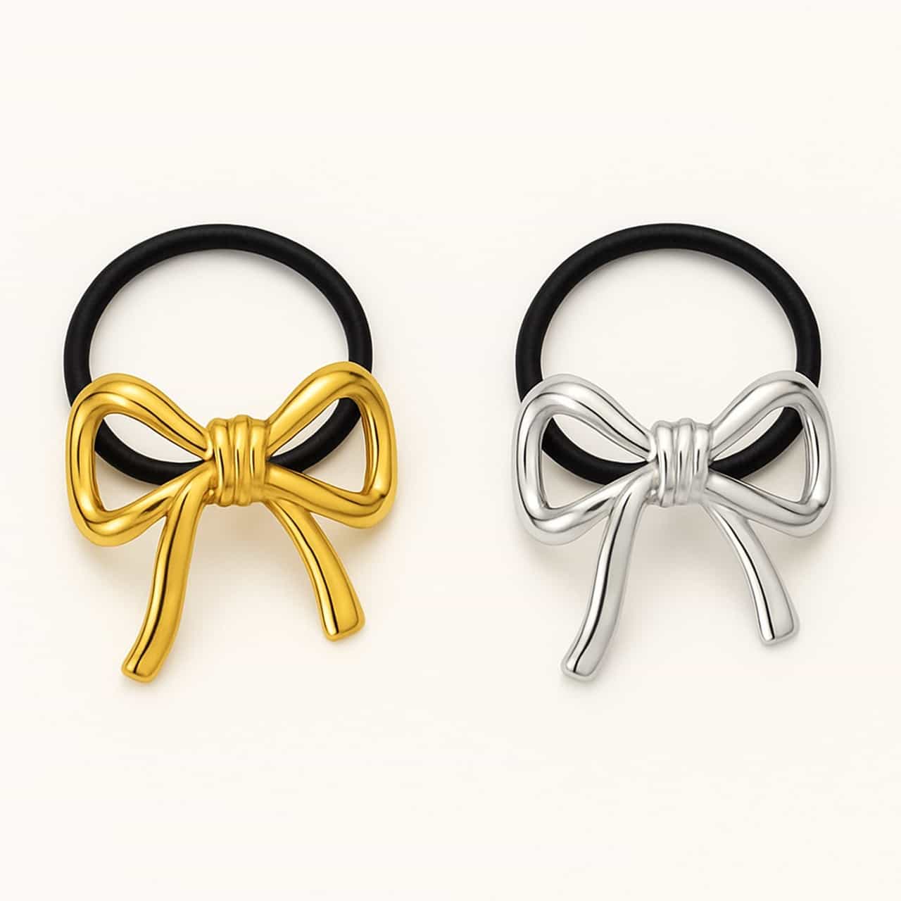 Fonta Bow Hair Elastic - Gold