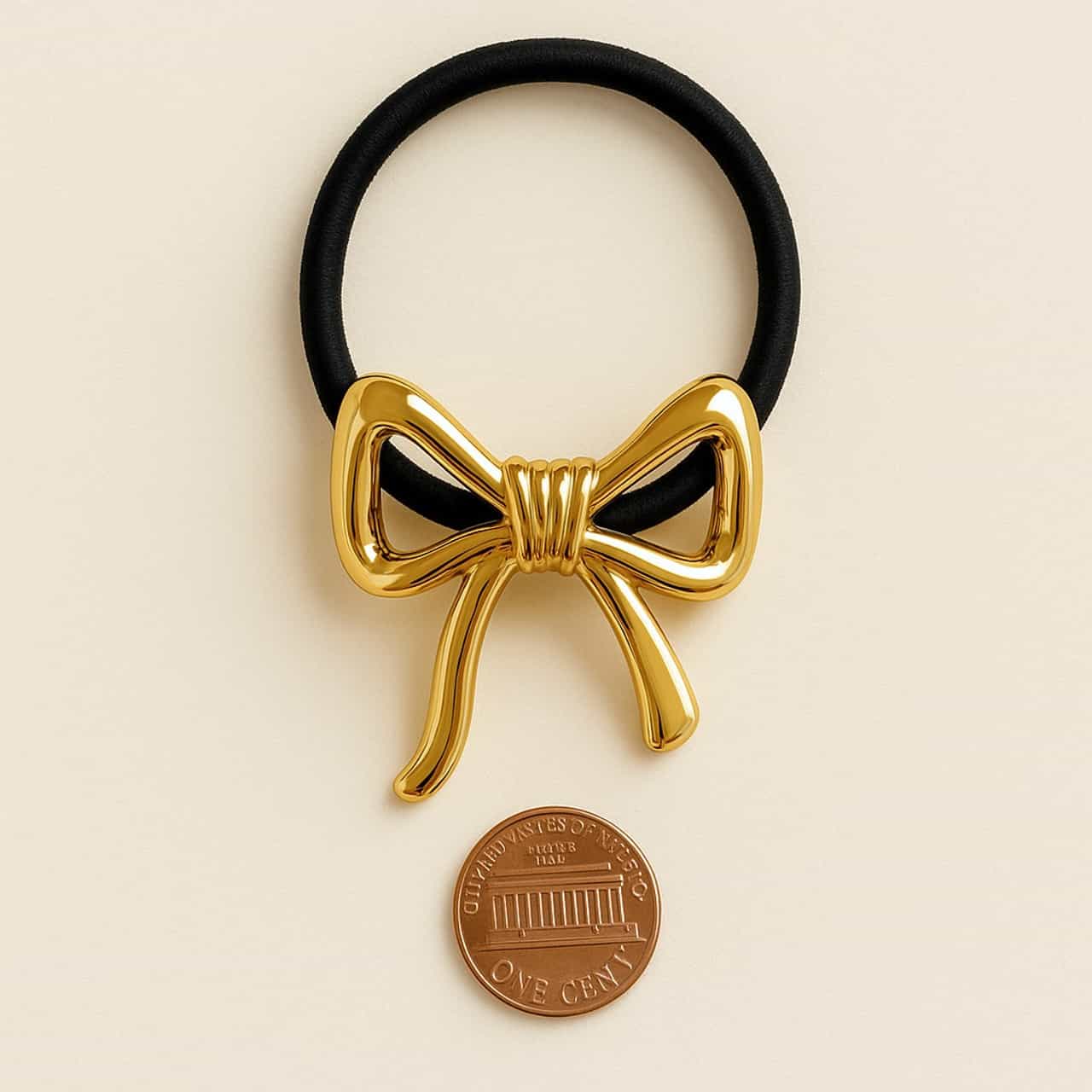Fonta Bow Hair Elastic - Gold